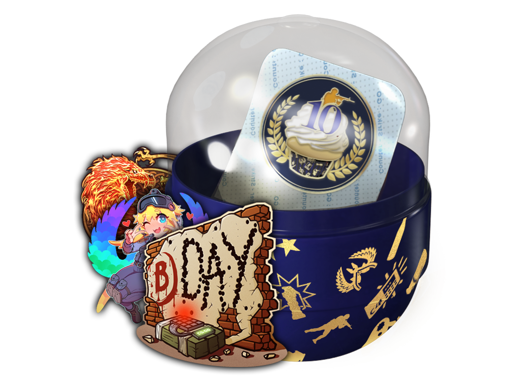 10 Year Birthday Sticker Capsule