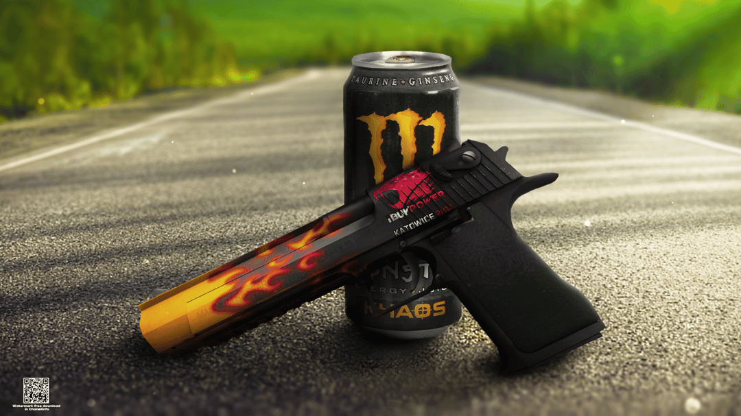 Deser Eagle Leaning on Monster Khaos | 1440x2560
